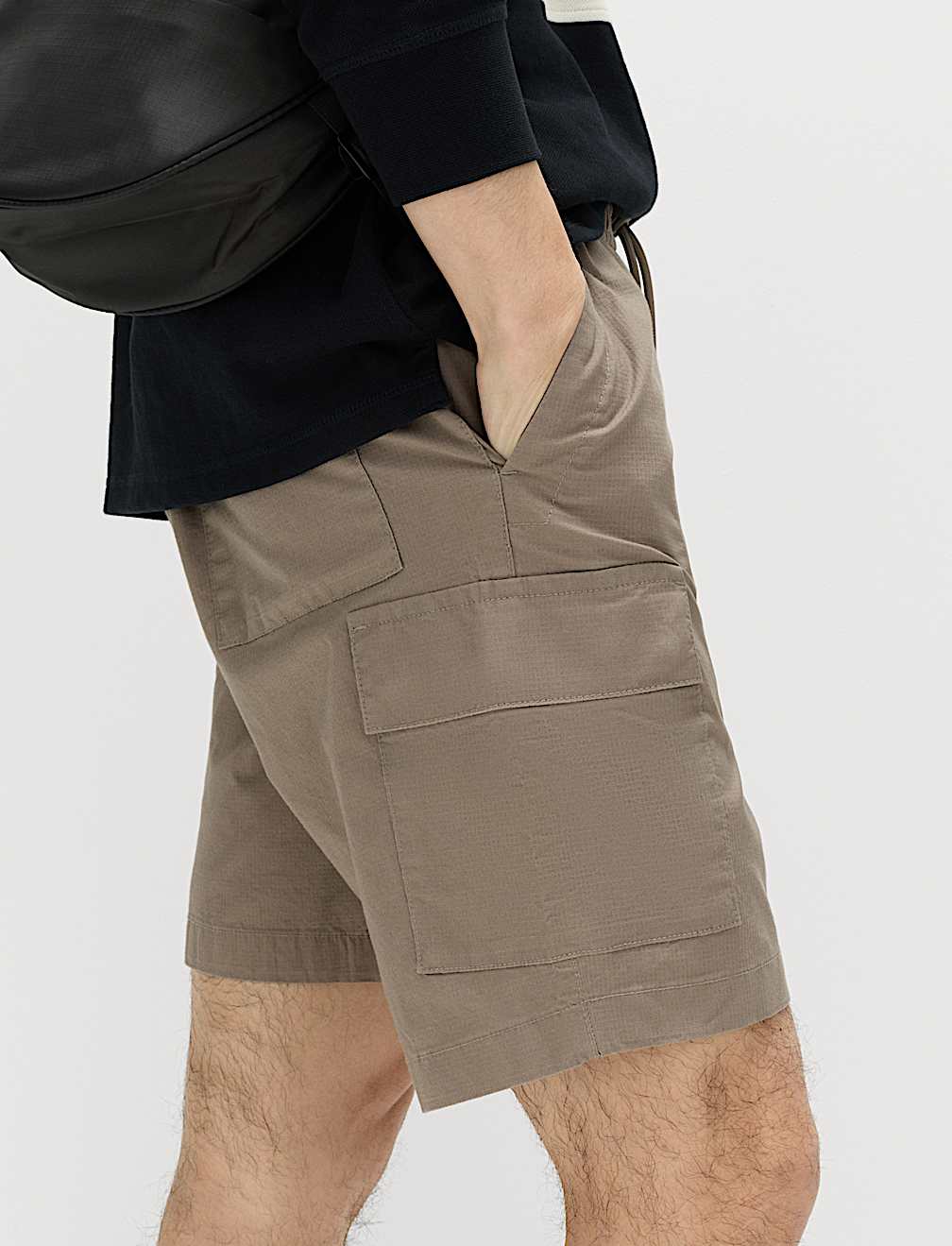 Elasticated Waist Ripstop Cargo Shorts