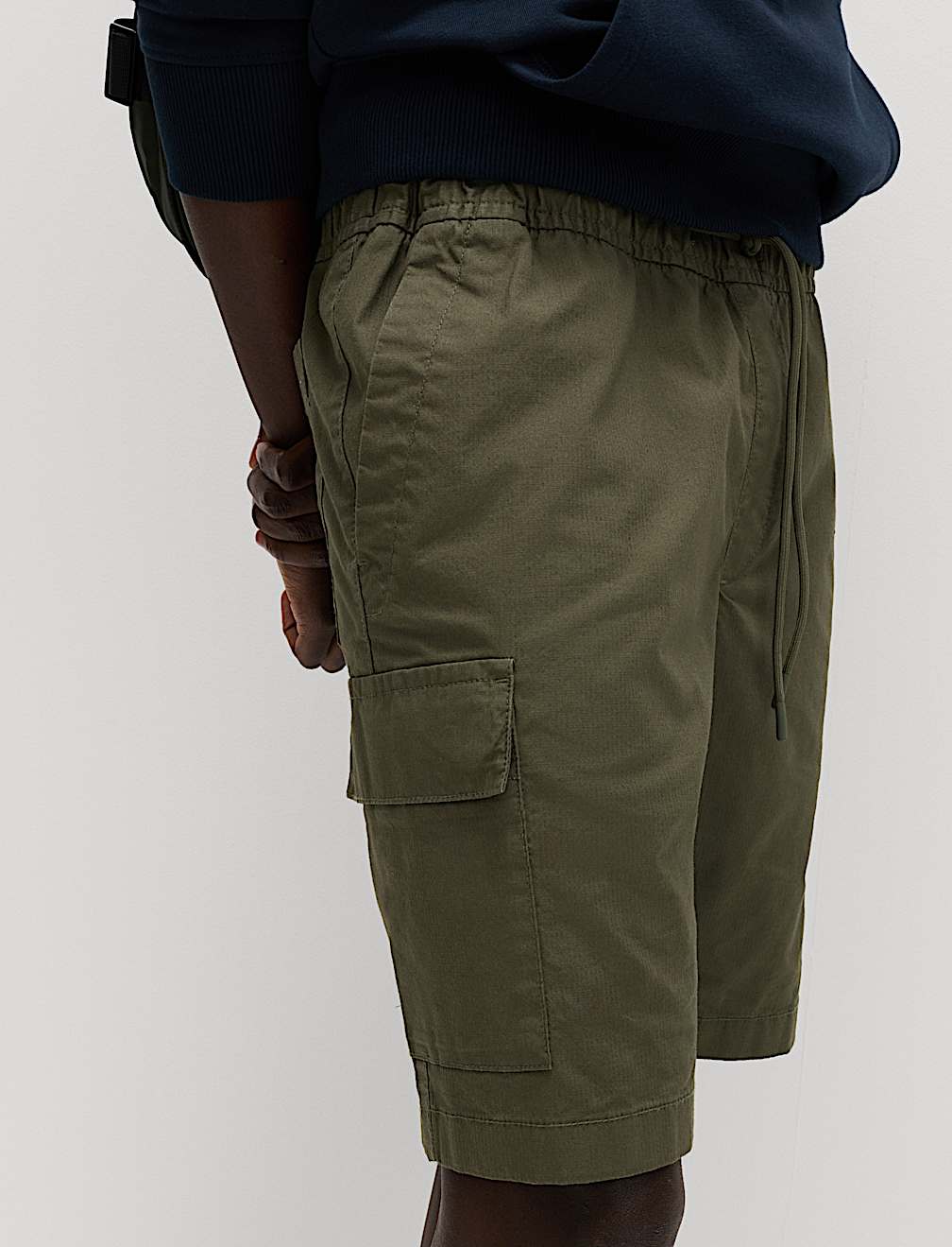 Elasticated Waist Ripstop Cargo Shorts