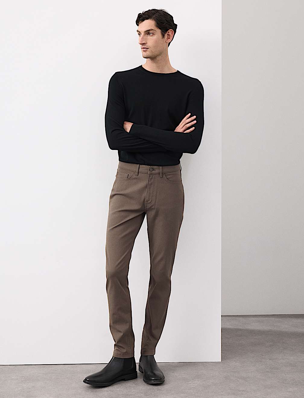 Slim Fit Performance Twill 5 Pocket Trousers