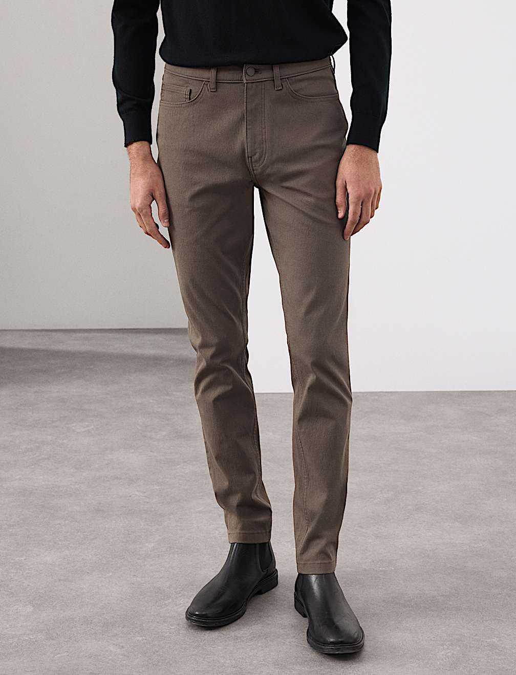 Slim Fit Performance Twill 5 Pocket Trousers
