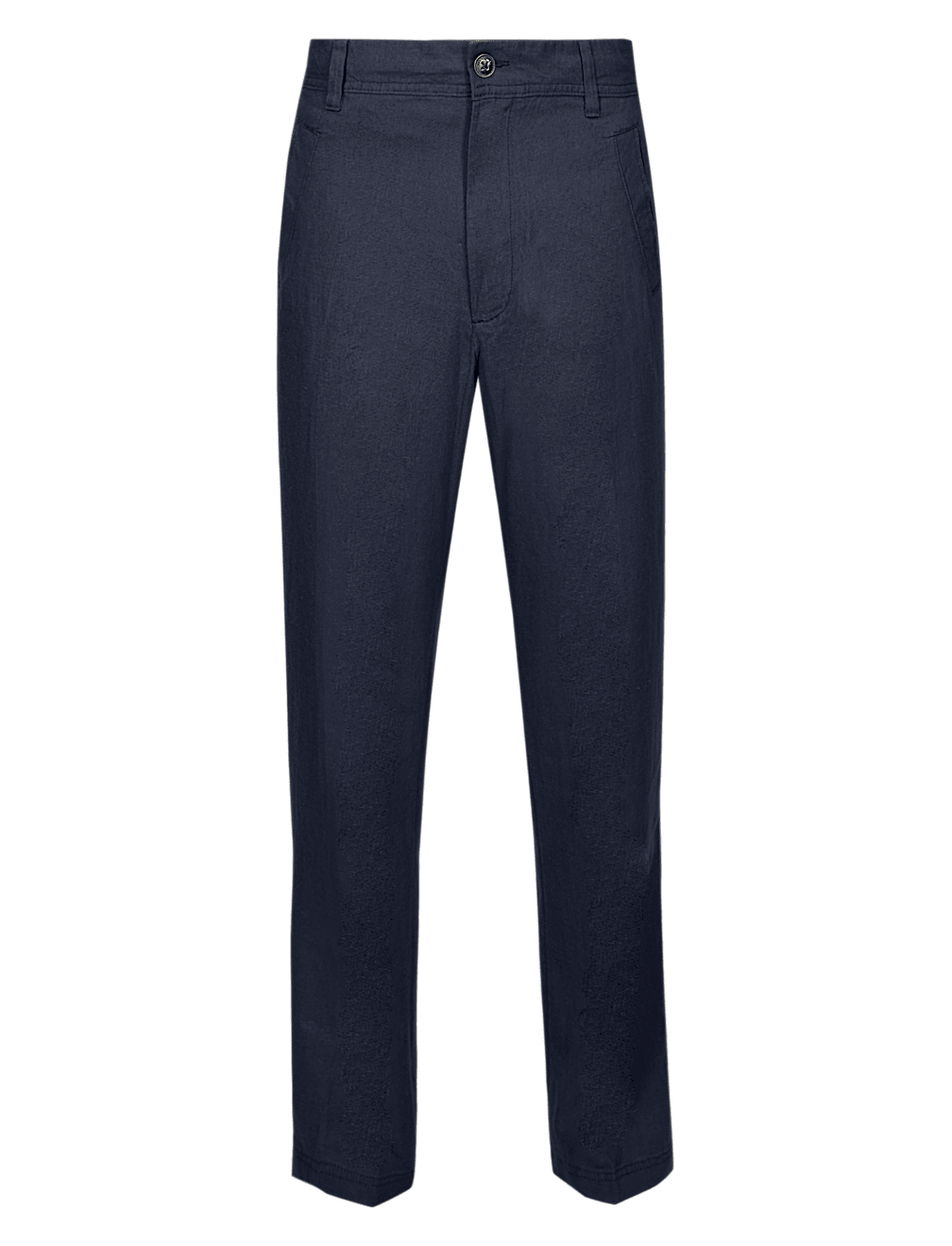 Regular Fit Linen Rich Trousers