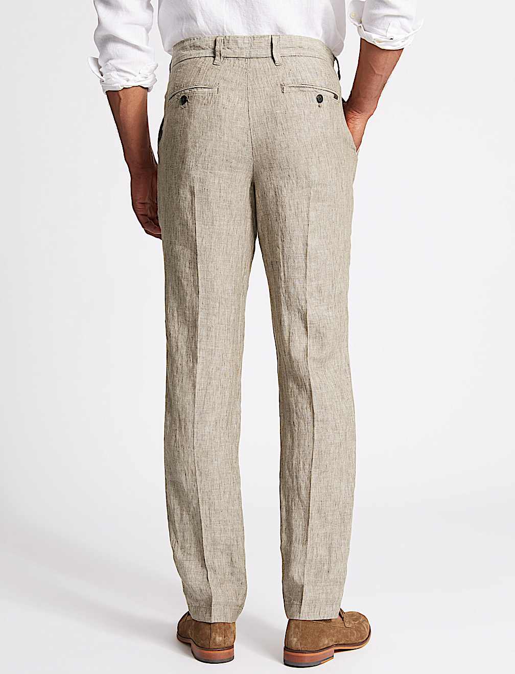 Tailored Fit Pure Linen Trousers