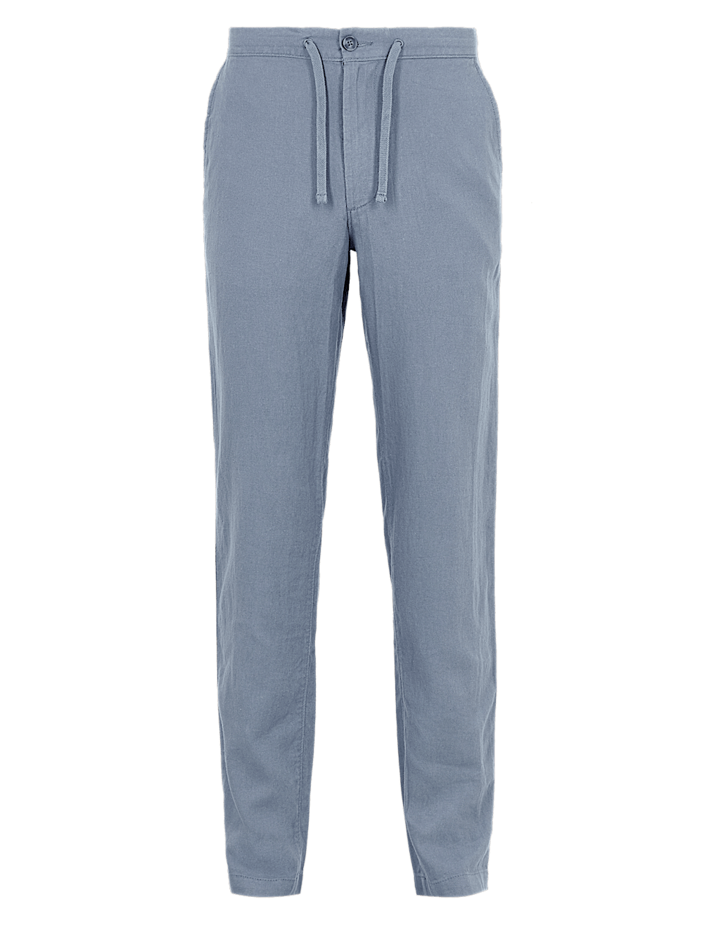 Linen Mix Plain Regular Fit Trouser