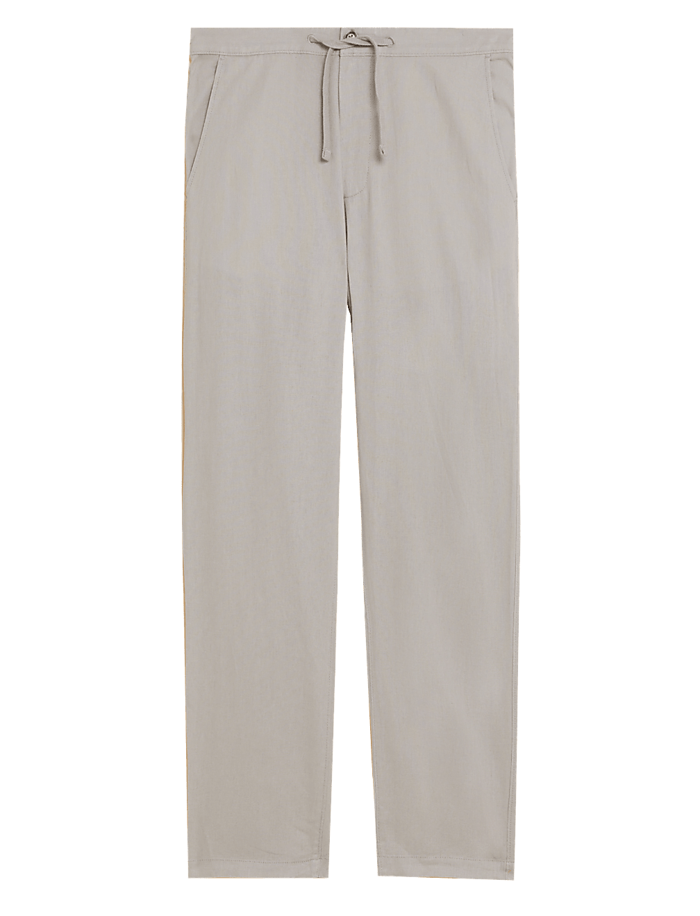 Linen Mix Plain Regular Fit Trouser