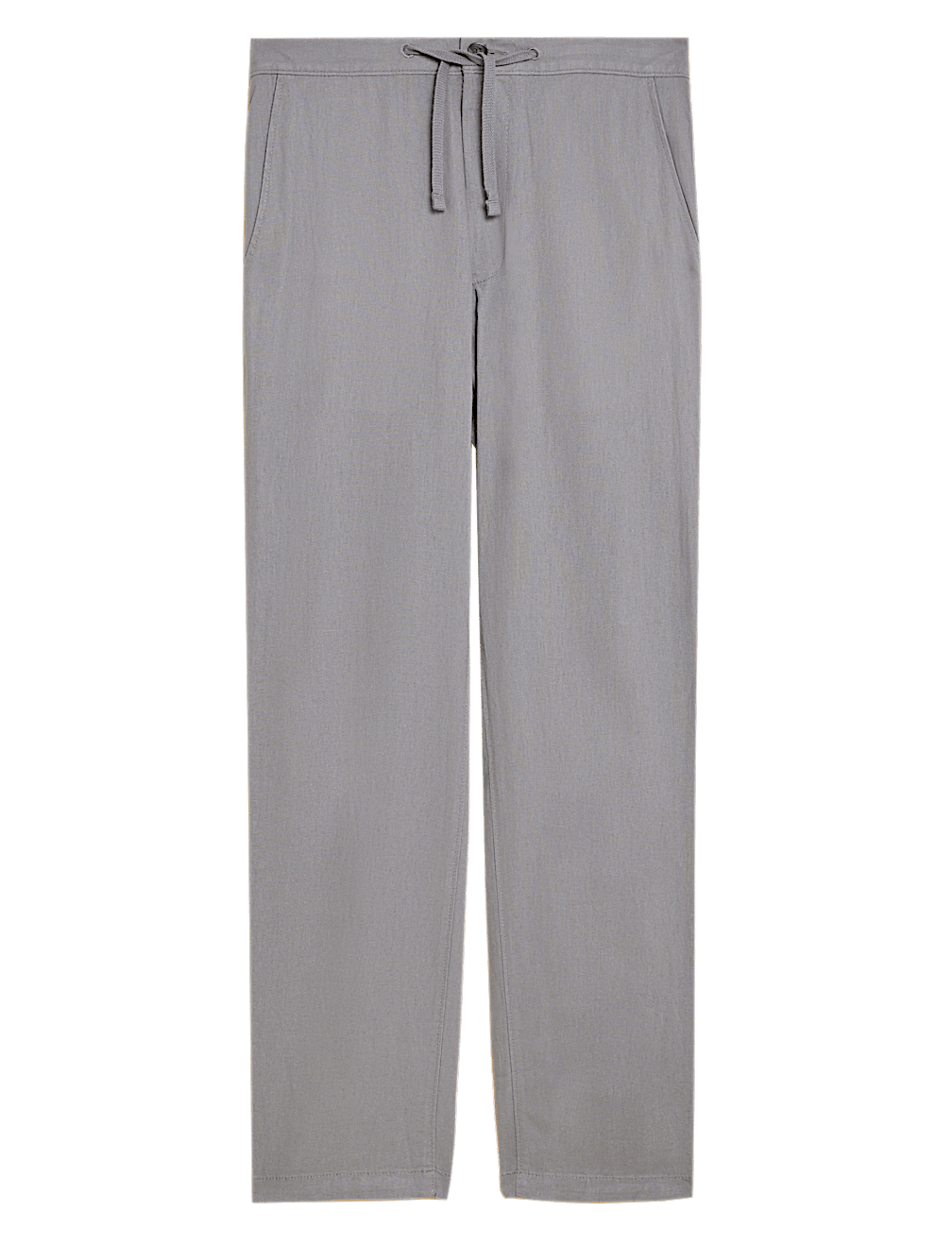 Linen Mix Plain Regular Fit Trouser