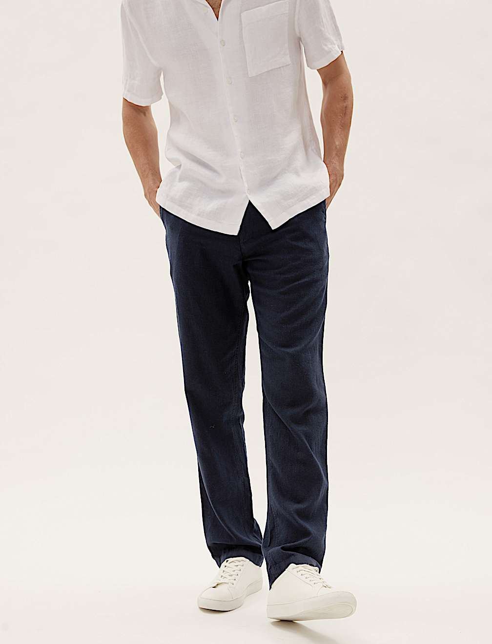 Regular Fit Linen Trousers