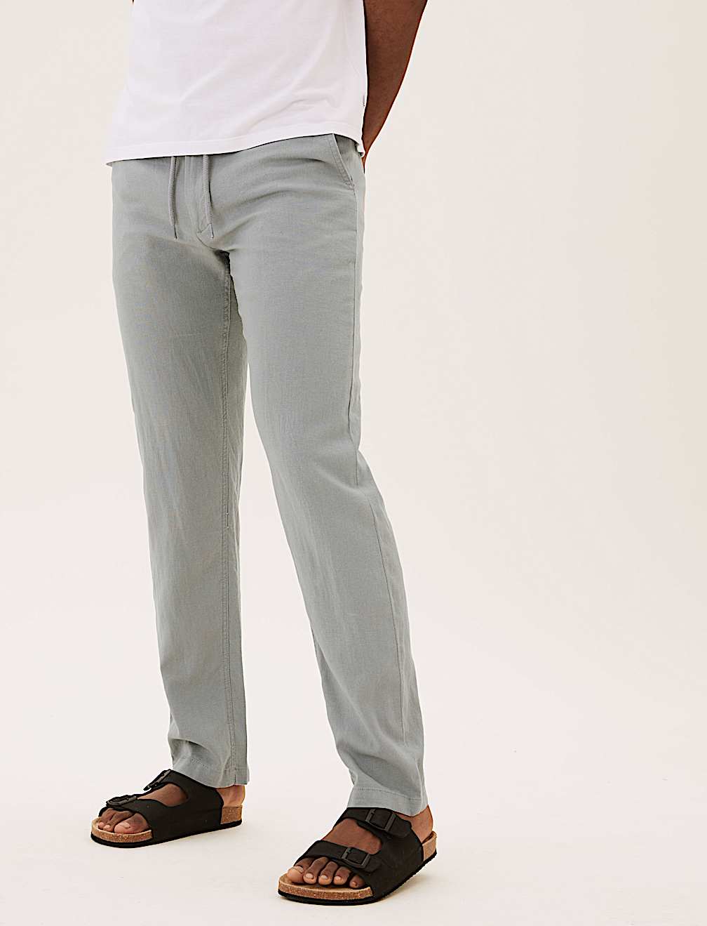 Regular Fit Linen Trousers