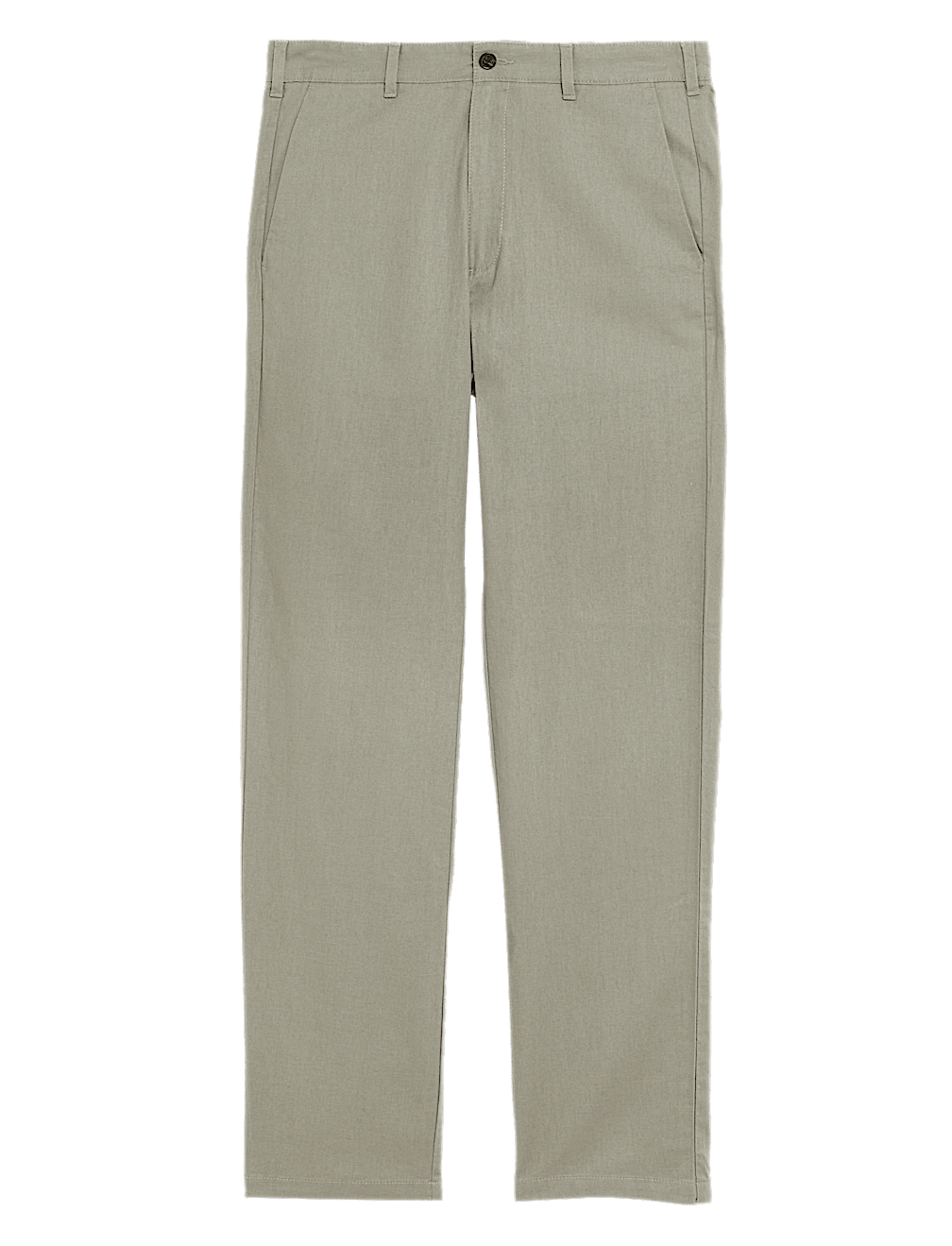 Linen Mix Plain Regular Fit Trousers