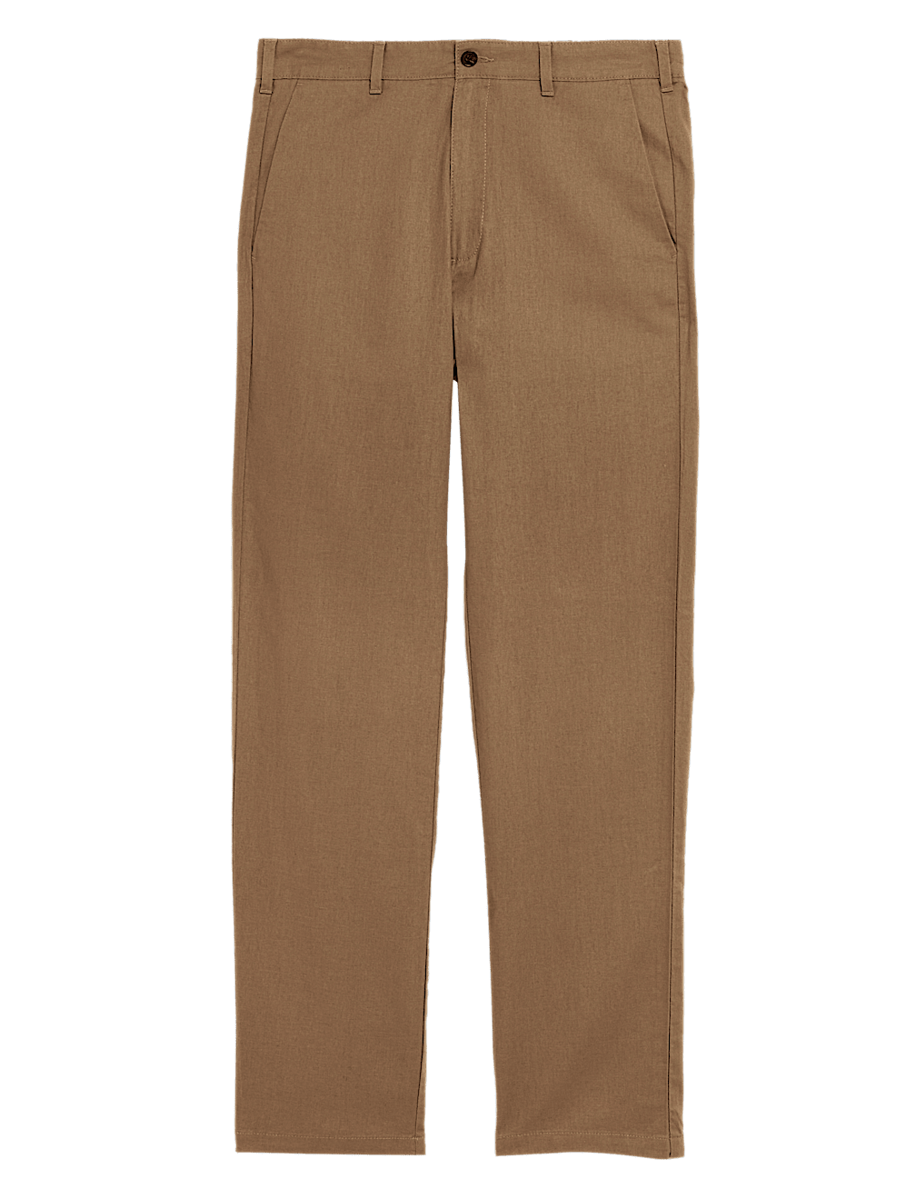 Linen Mix Plain Regular Fit Trousers