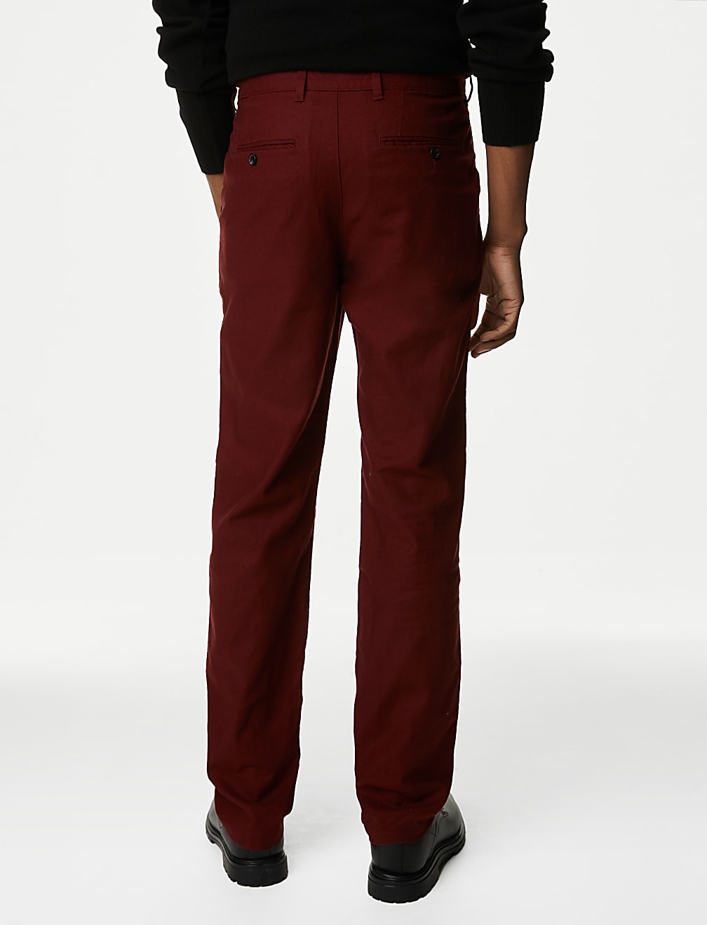Linen Mix Plain Regular Fit Trousers