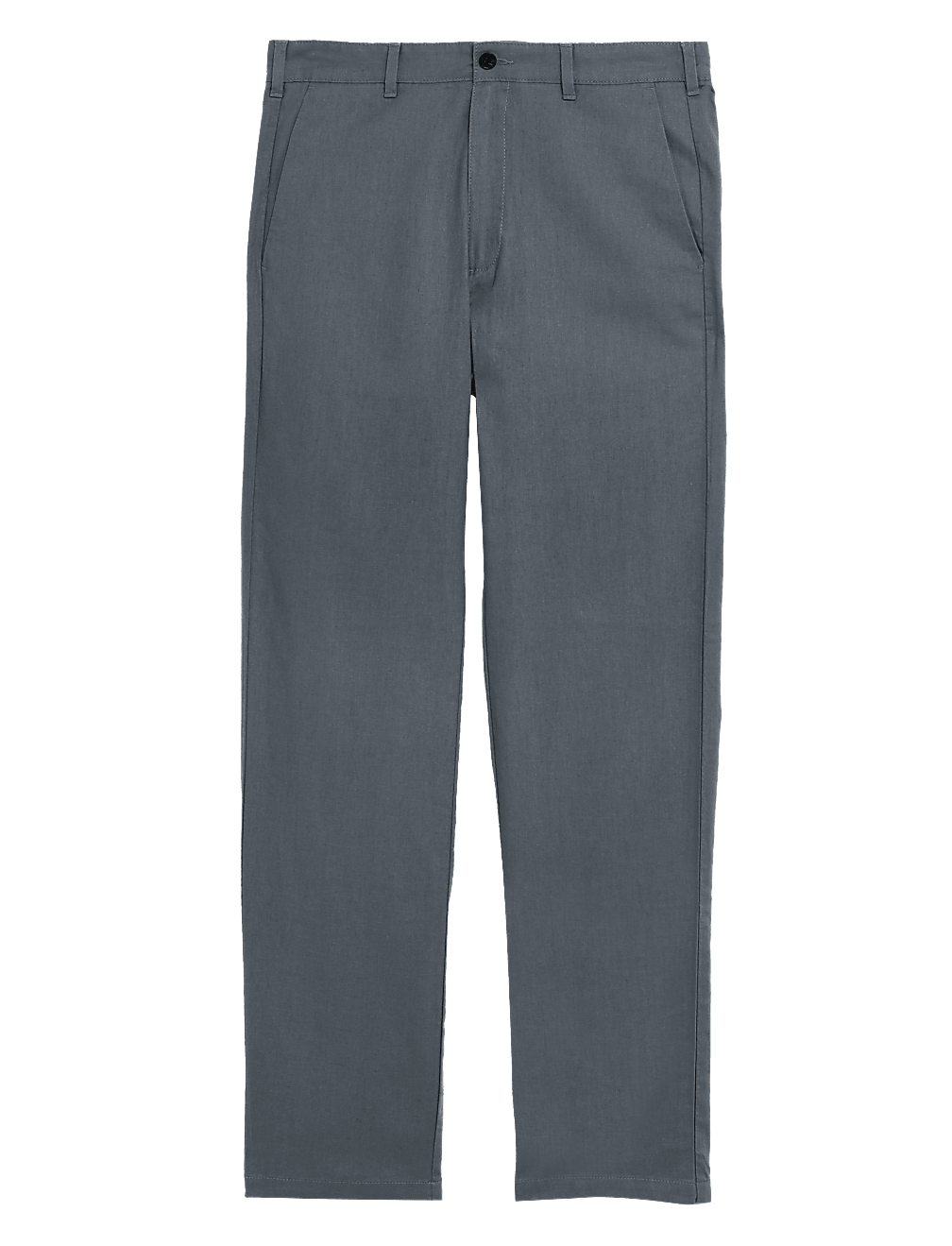 Linen Mix Plain Regular Fit Trousers