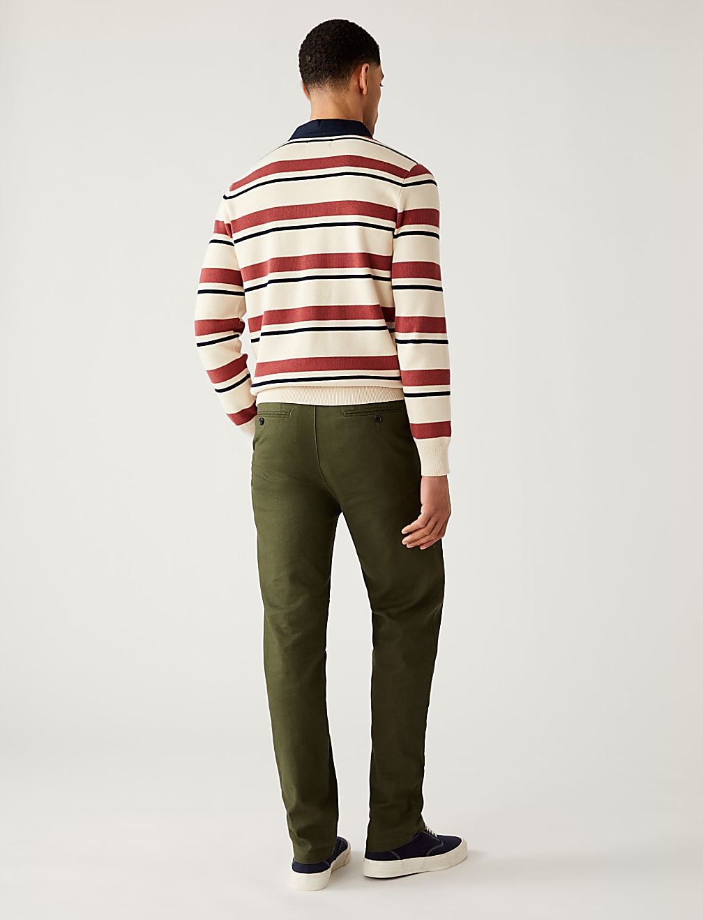 Linen Mix Plain Regular Fit Trousers