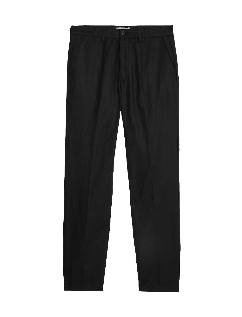 Buy Regular Fit Linen Blend Trousers at Marks & Spencer