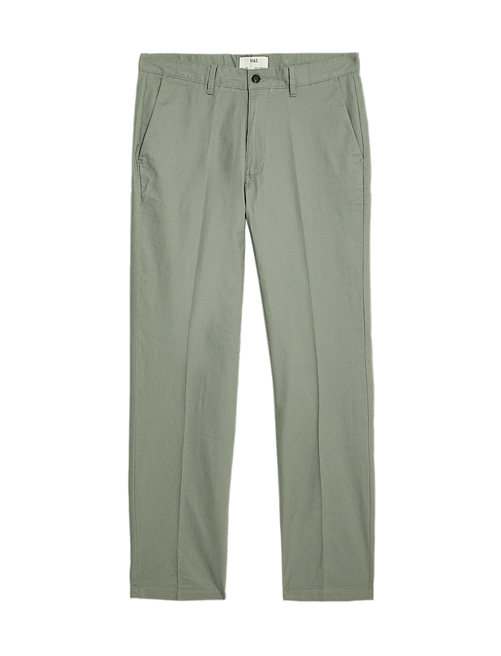 Regular Fit Linen Blend Stretch Chinos