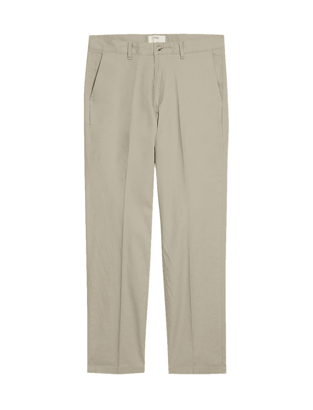 Regular Fit Linen Blend Stretch Chinos