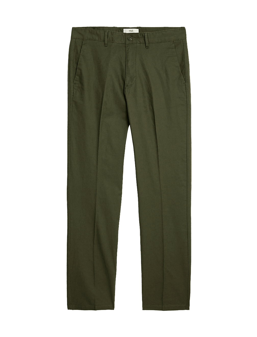 Regular Fit Linen Blend Stretch Chinos