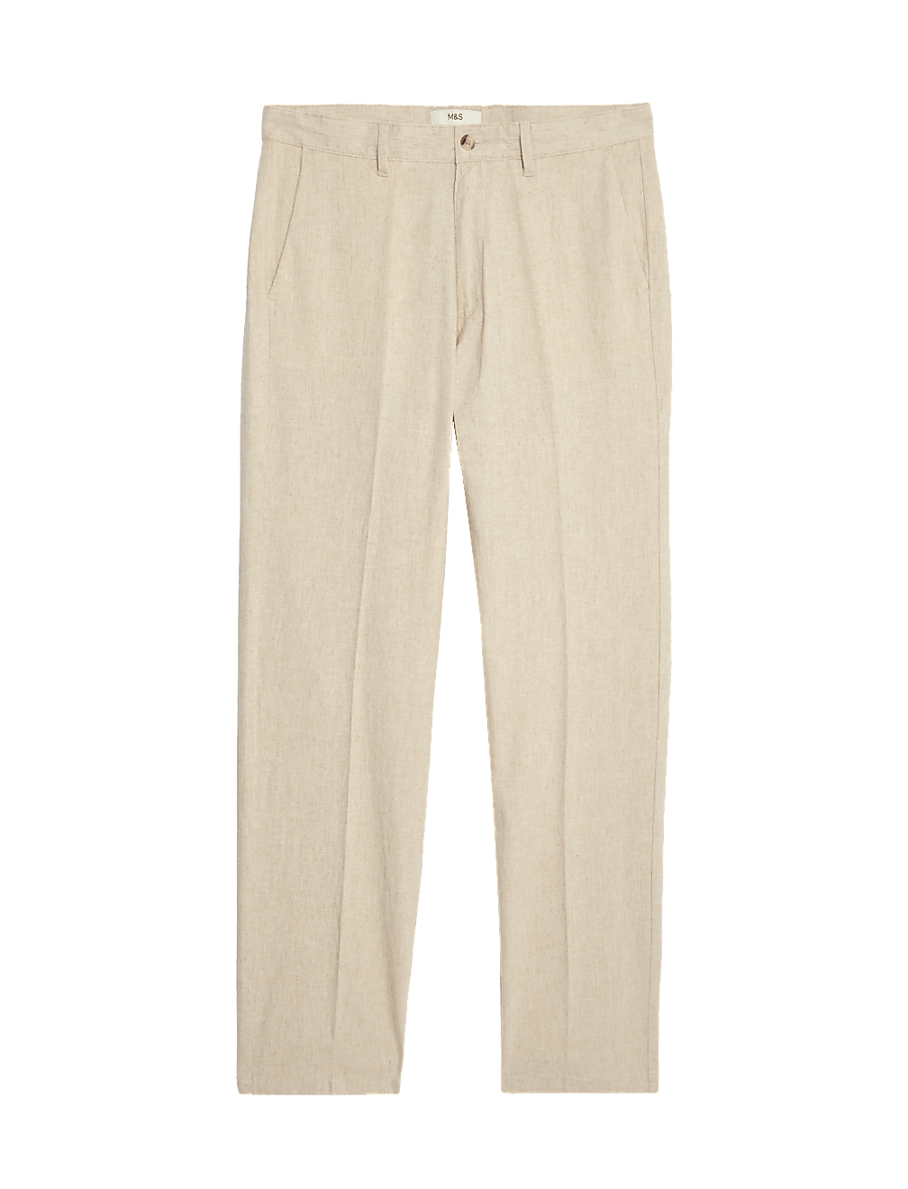 Regular Fit Linen Blend Stretch Chinos