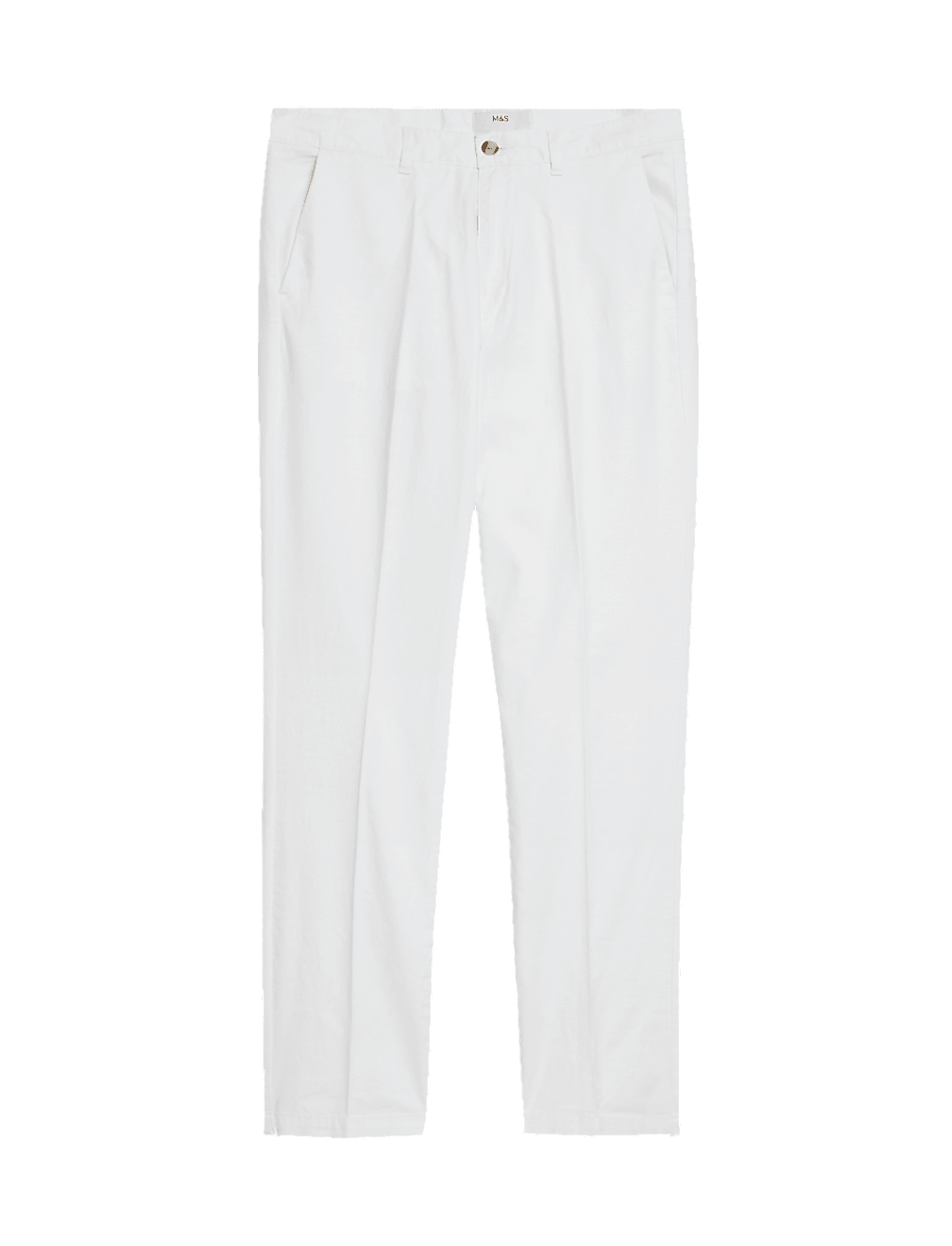 Regular Fit Linen Blend Stretch Chinos
