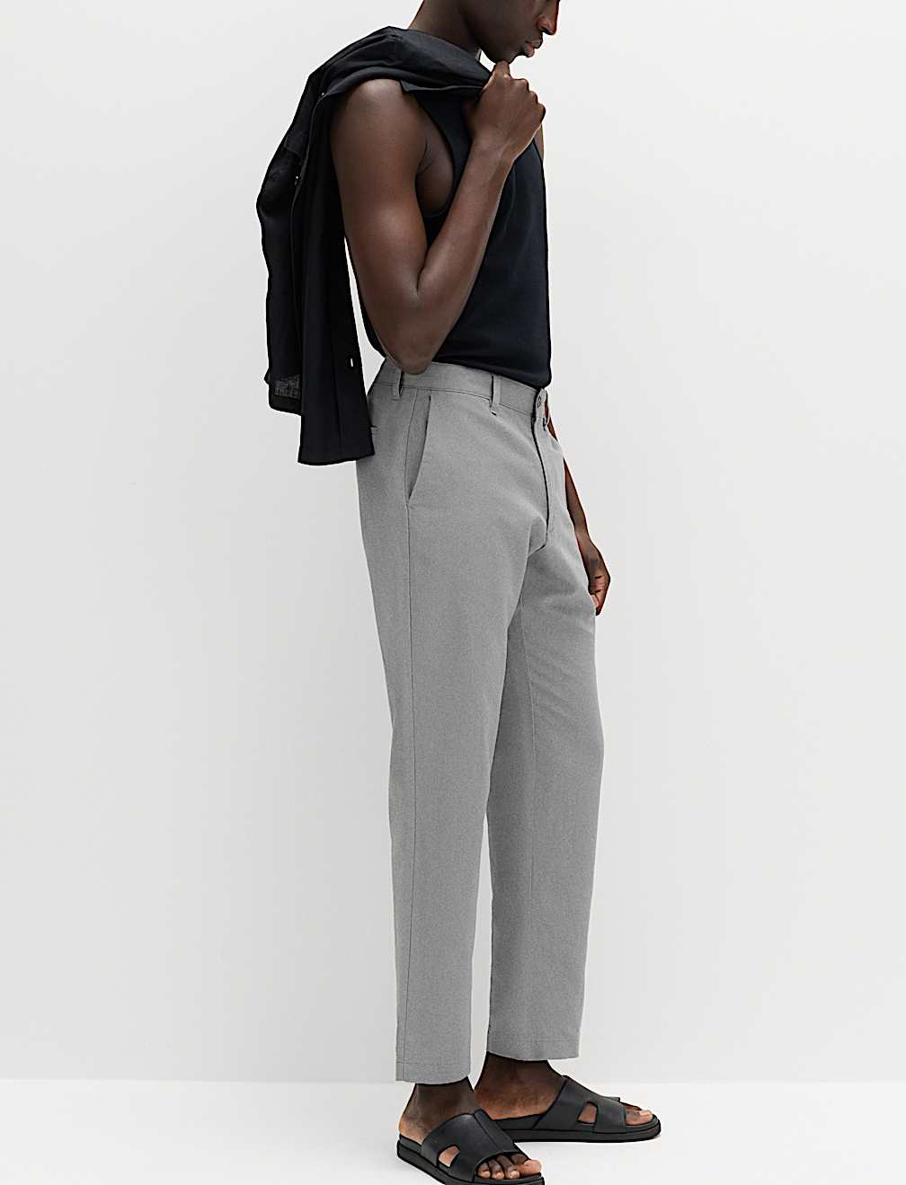 Regular Fit Linen Blend Chinos