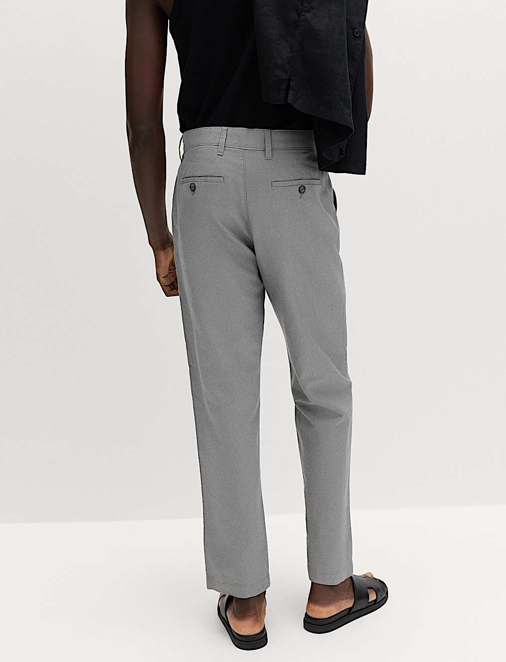 Regular Fit Linen Blend Chinos