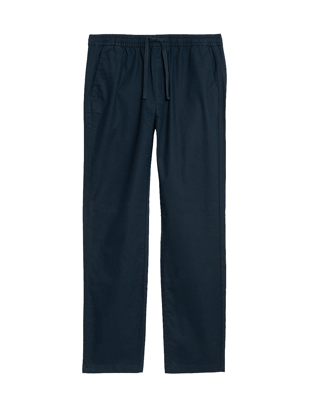 Tapered Fit Linen Blend Trousers