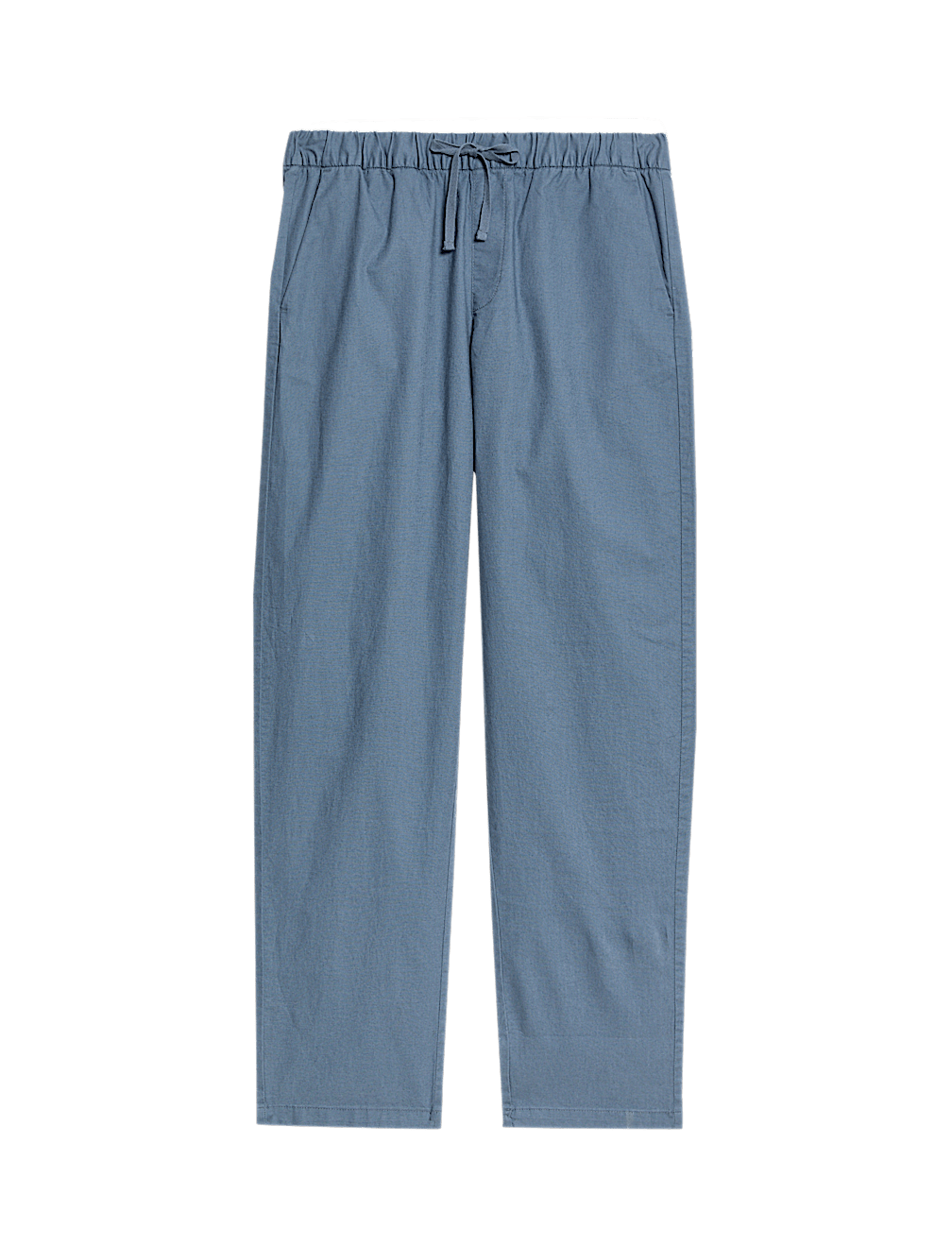 Loose Fit Cotton Linen Blend Elasticated Trousers