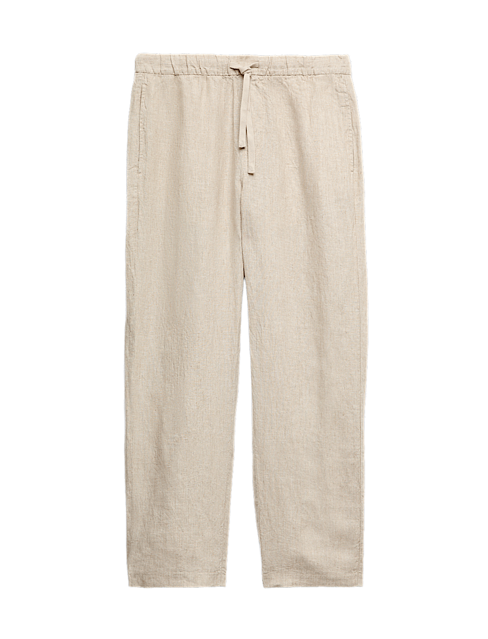 Loose Fit Pure Linen Elasticated Waist Trousers