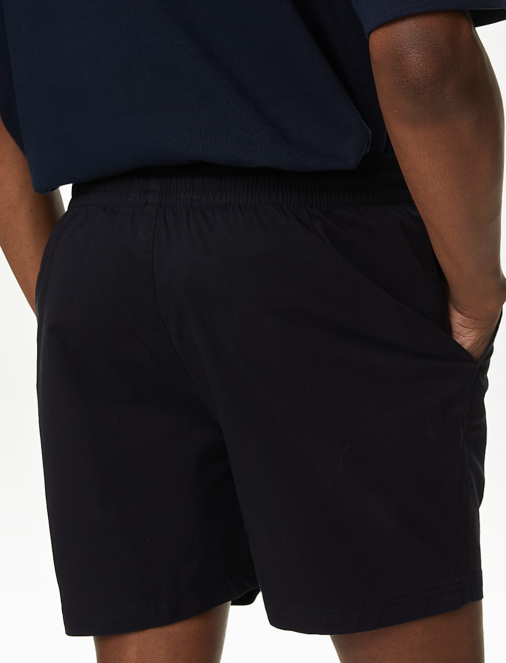 Elasticated Waist Shorter Length Stretch Shorts'