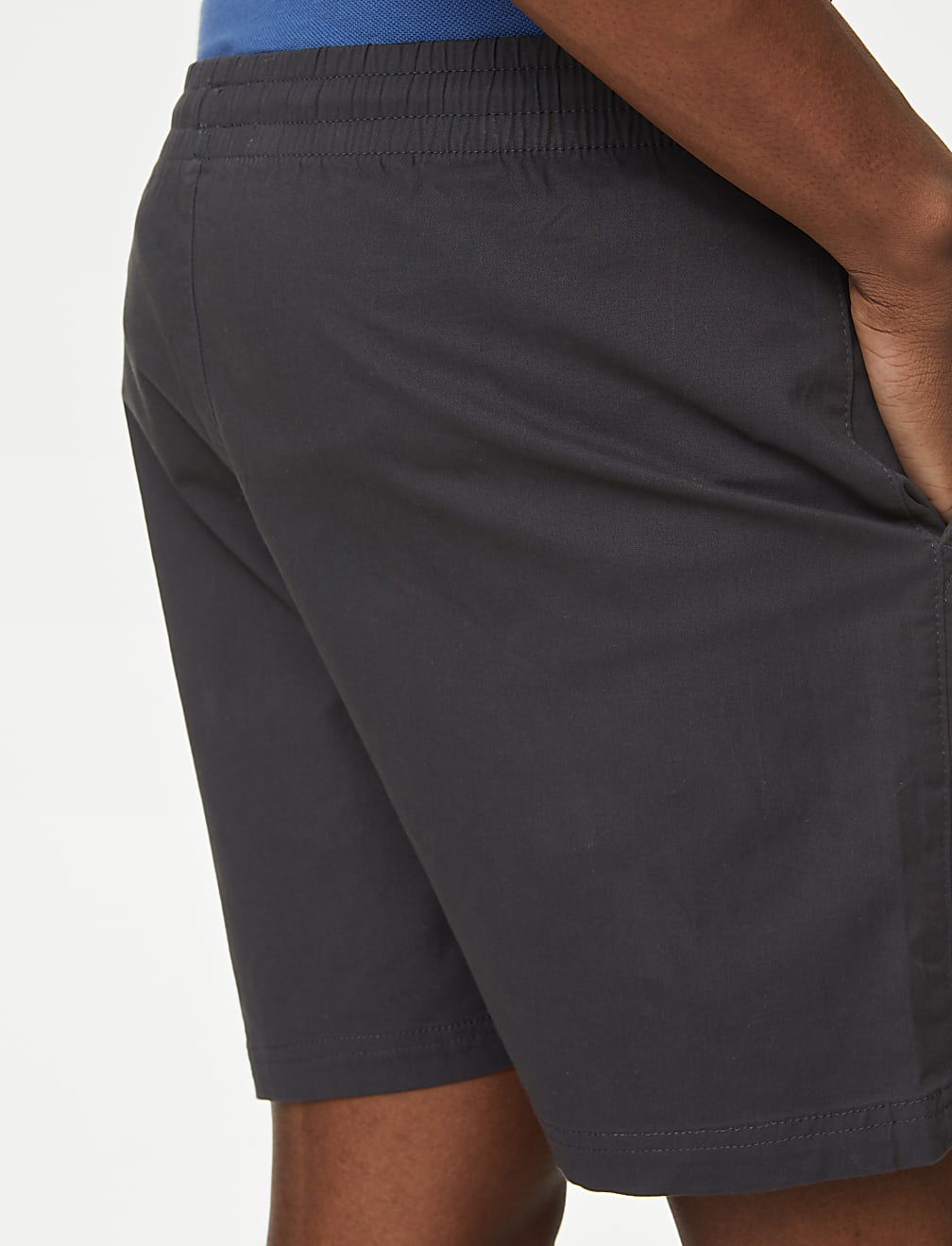 Elasticated Waist Shorter Length Stretch Shorts'