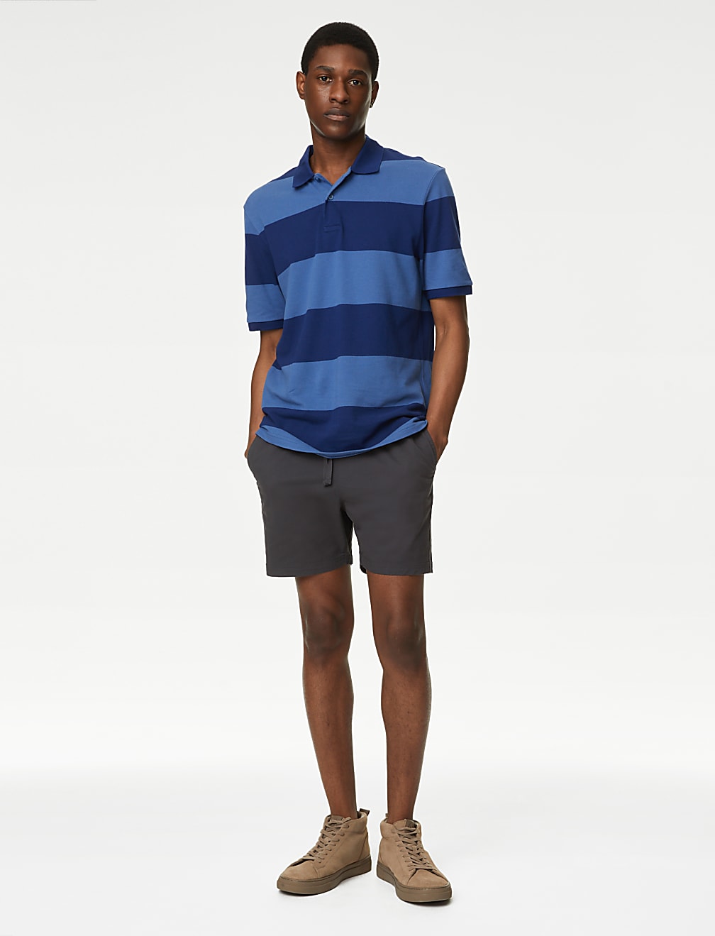 Elasticated Waist Shorter Length Stretch Shorts'