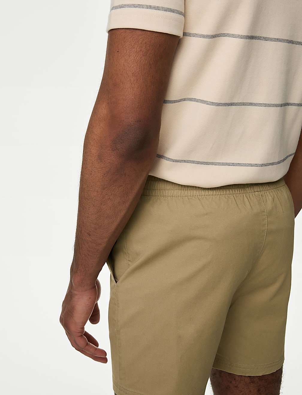 Elasticated Waist Shorter Length Stretch Shorts'