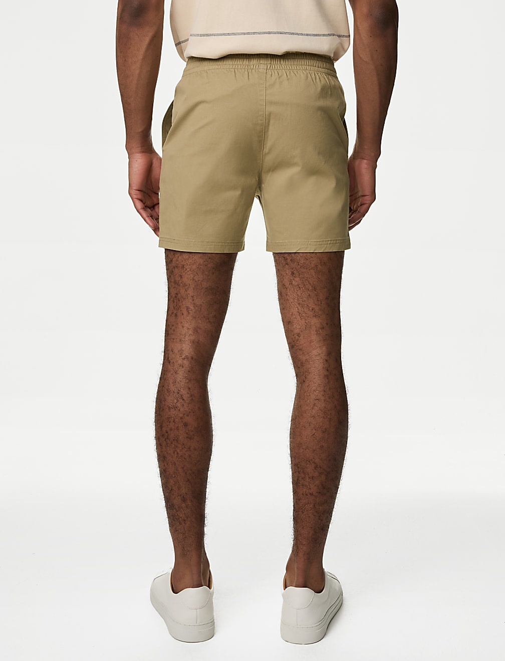 Elasticated Waist Shorter Length Stretch Shorts'