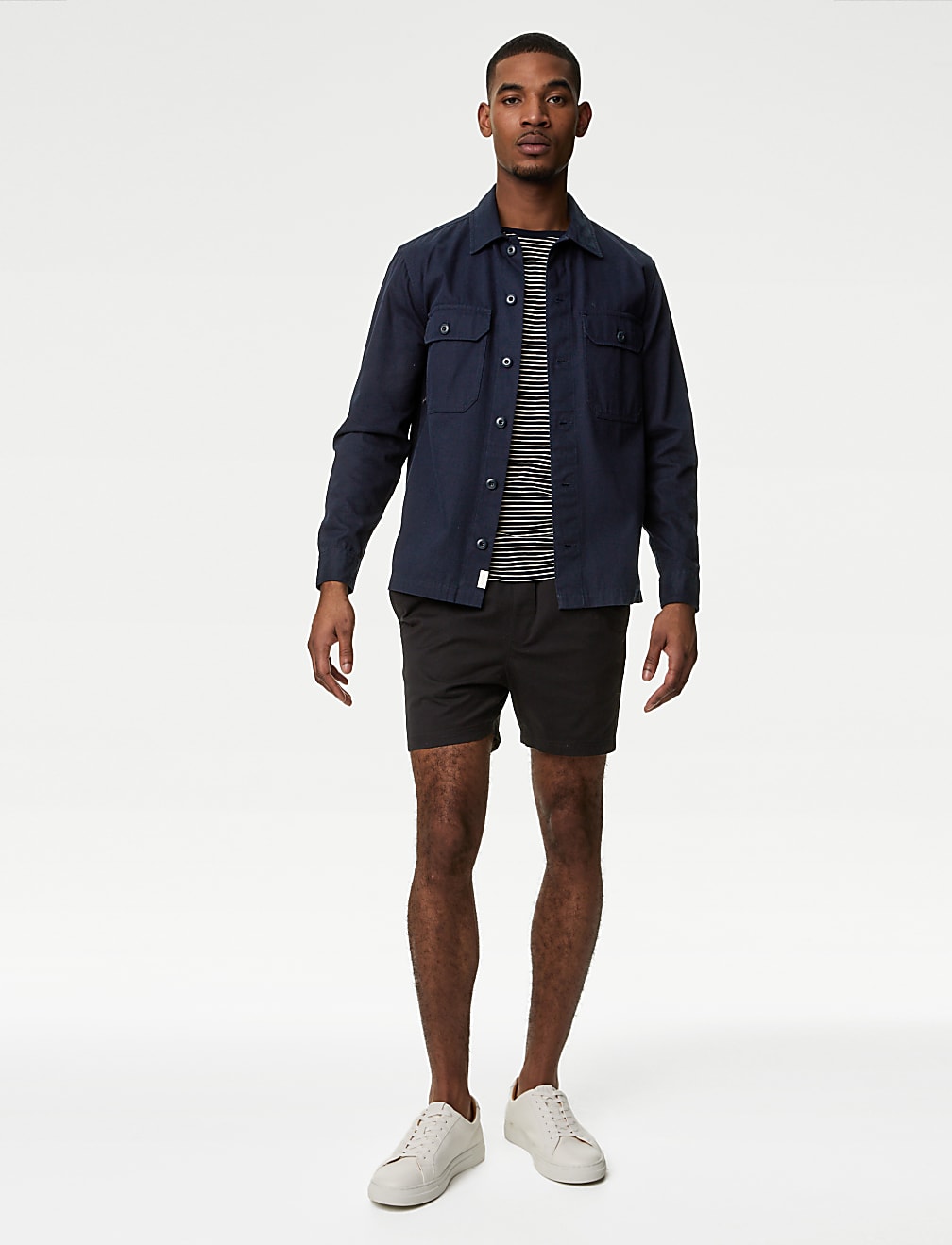 Elasticated Waist Shorter Length Stretch Shorts'