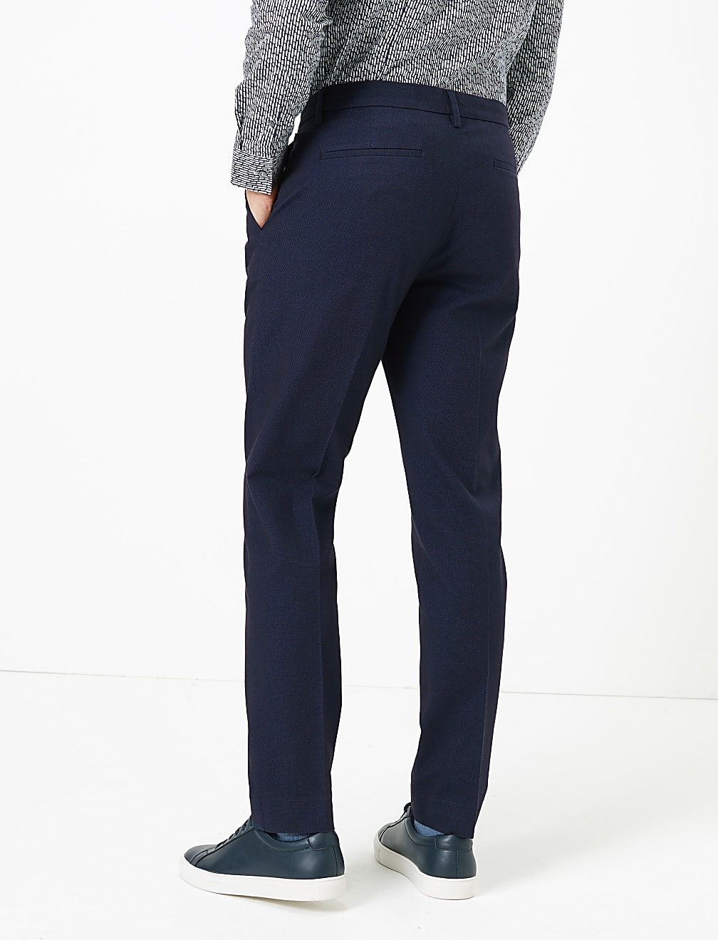 Slim Fit Textured Stretch Chinos