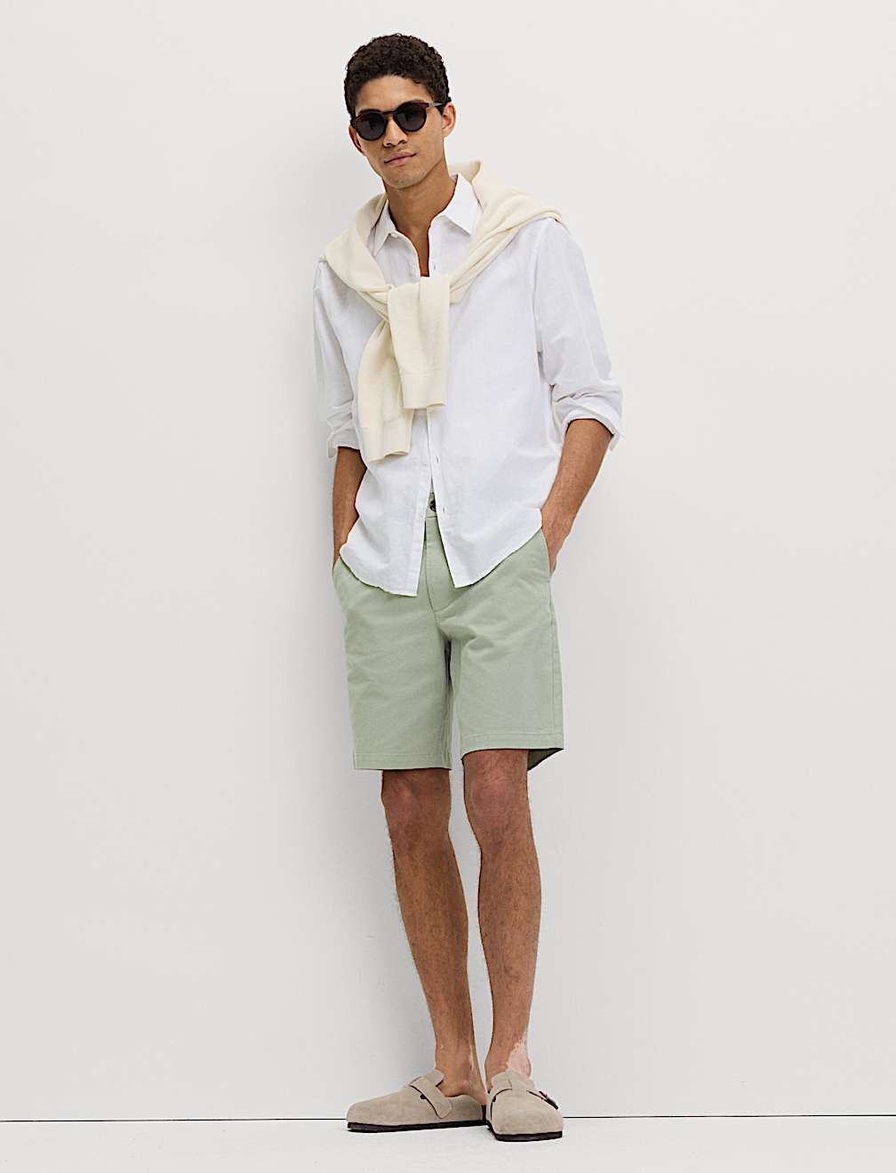 Regular Fit Stretch Chino Shorts