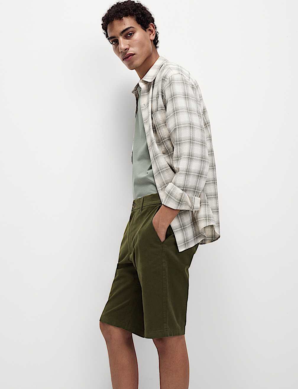 Regular Fit Stretch Chino Shorts