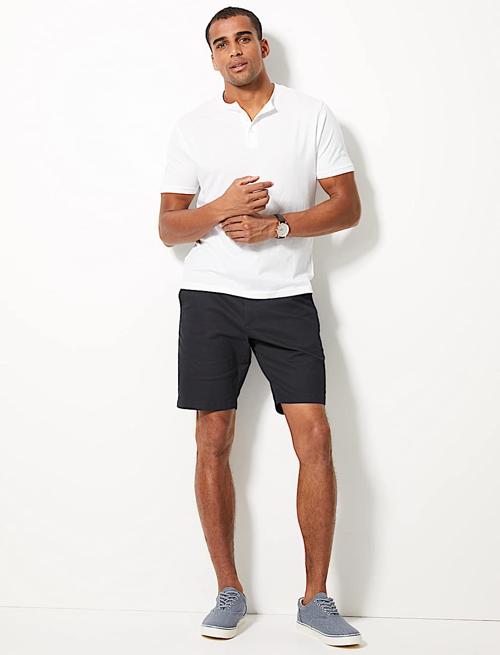 Cotton Rich Chino Shorts with Stretch