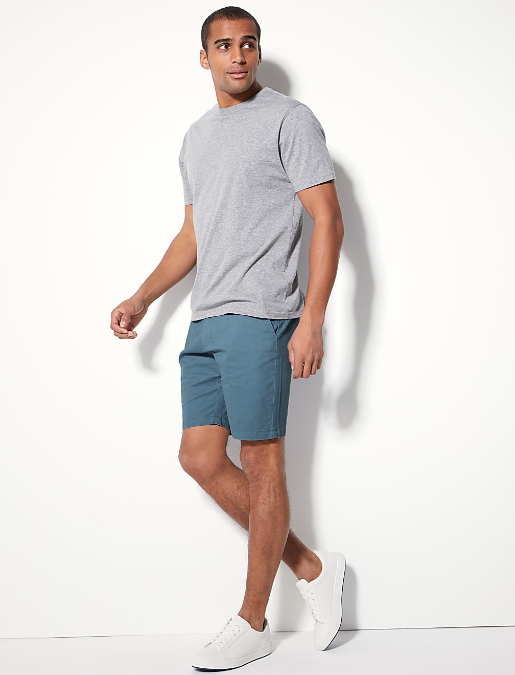 Cotton Rich Chino Shorts with Stretch