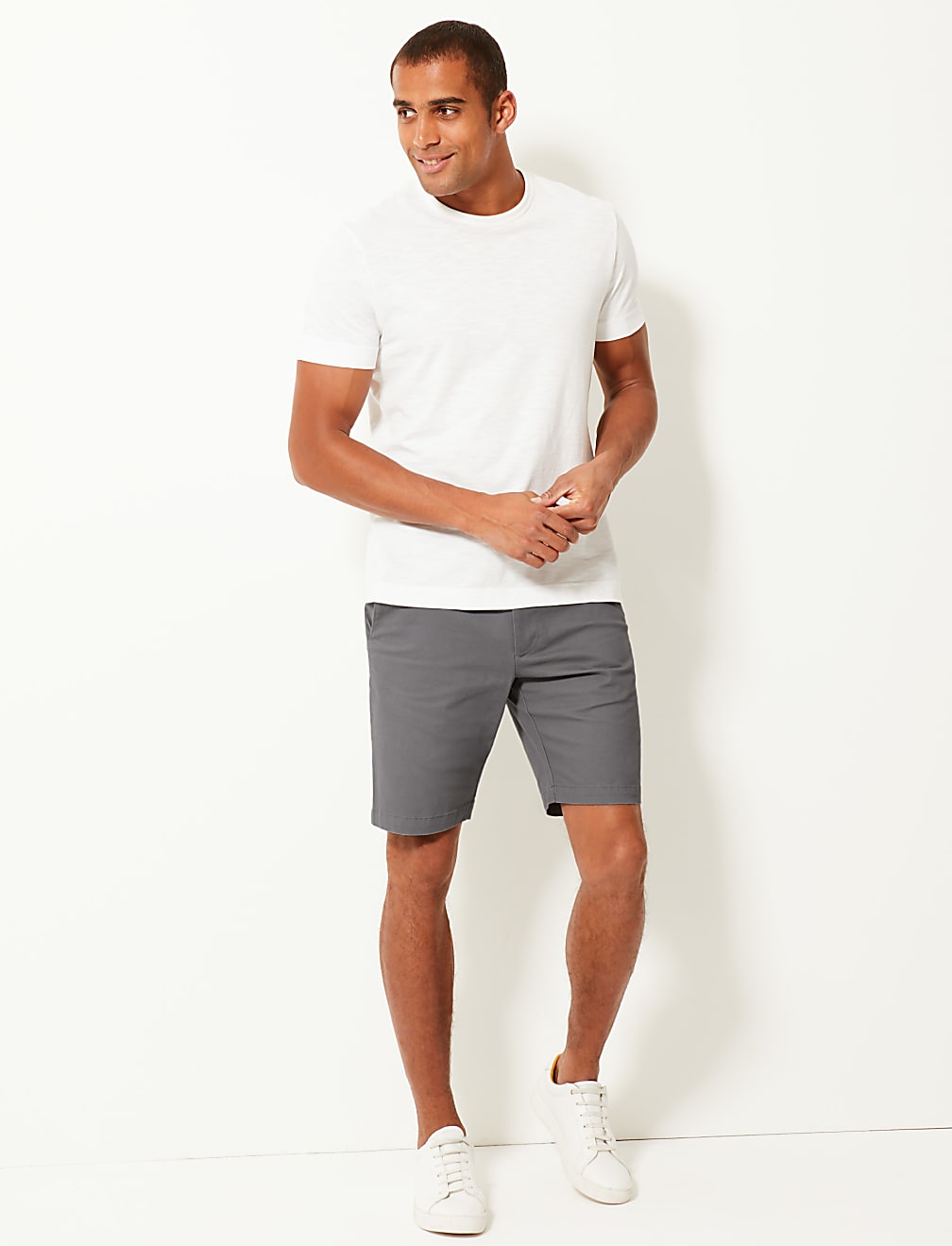 Cotton Rich Chino Shorts with Stretch