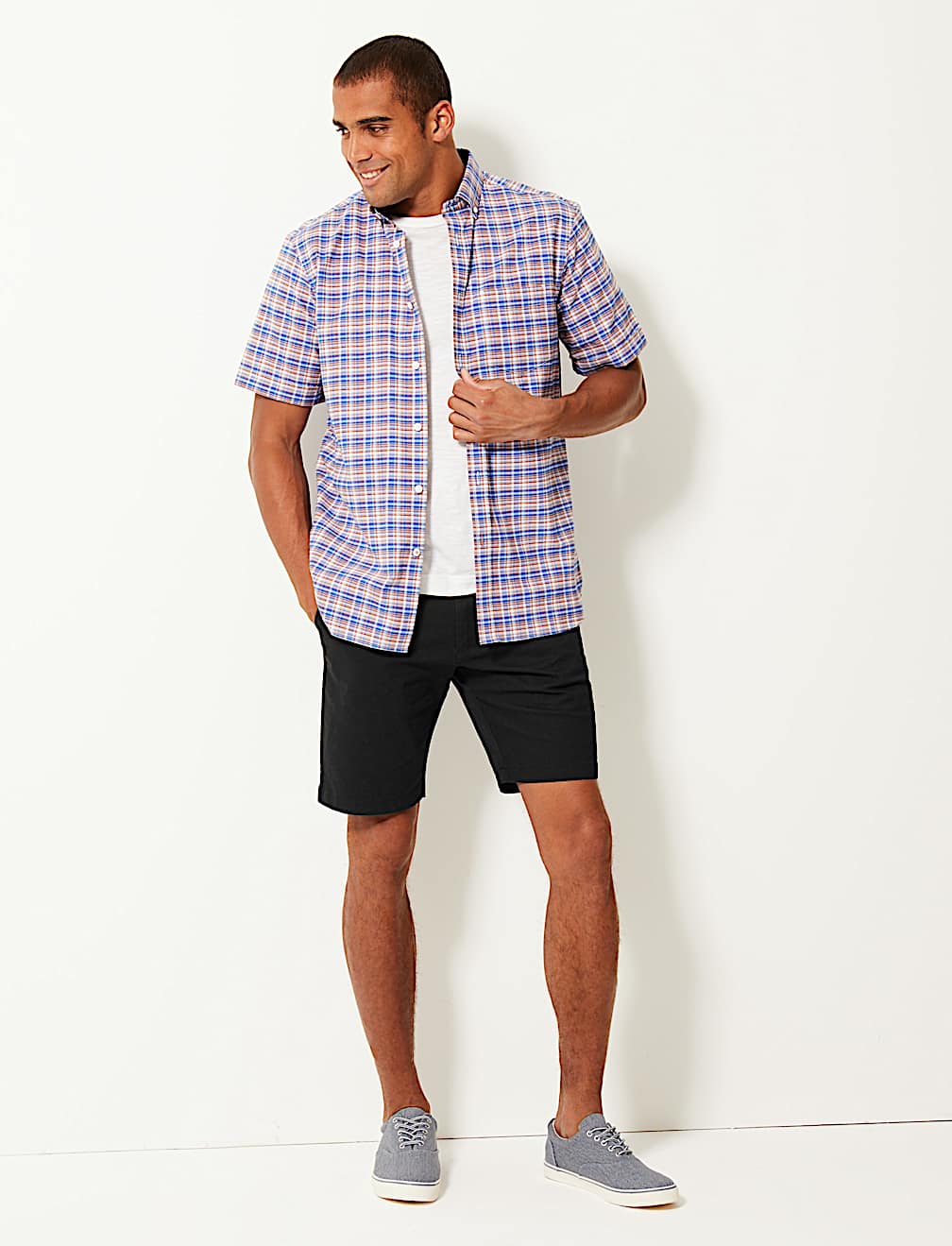Cotton Rich Chino Shorts with Stretch