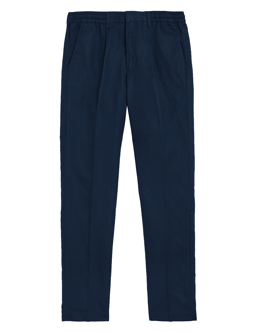 Tapered Fit Linen Blend Trousers
