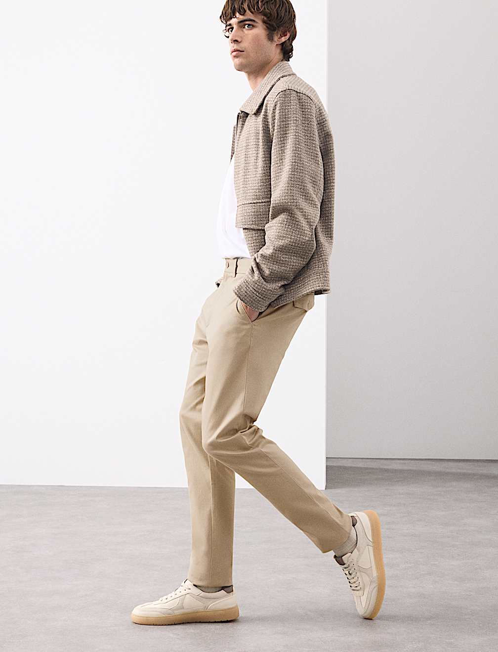 Slim Fit Cotton Rich Stretch Trousers