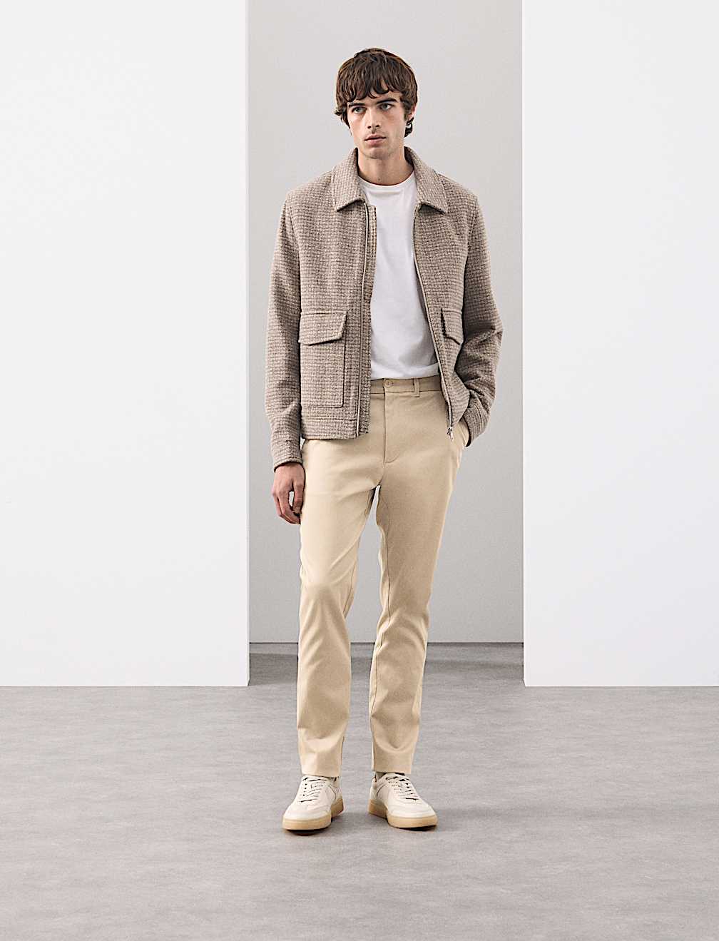 Slim Fit Cotton Rich Stretch Trousers