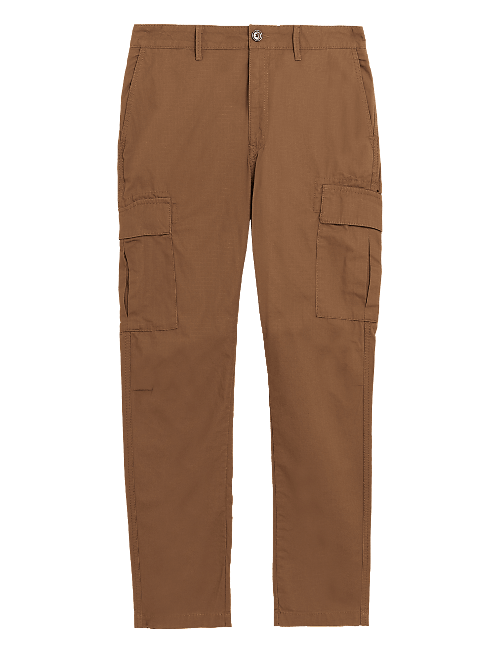 Slim Fit Pure Cotton Ripstop Cargo Trousers