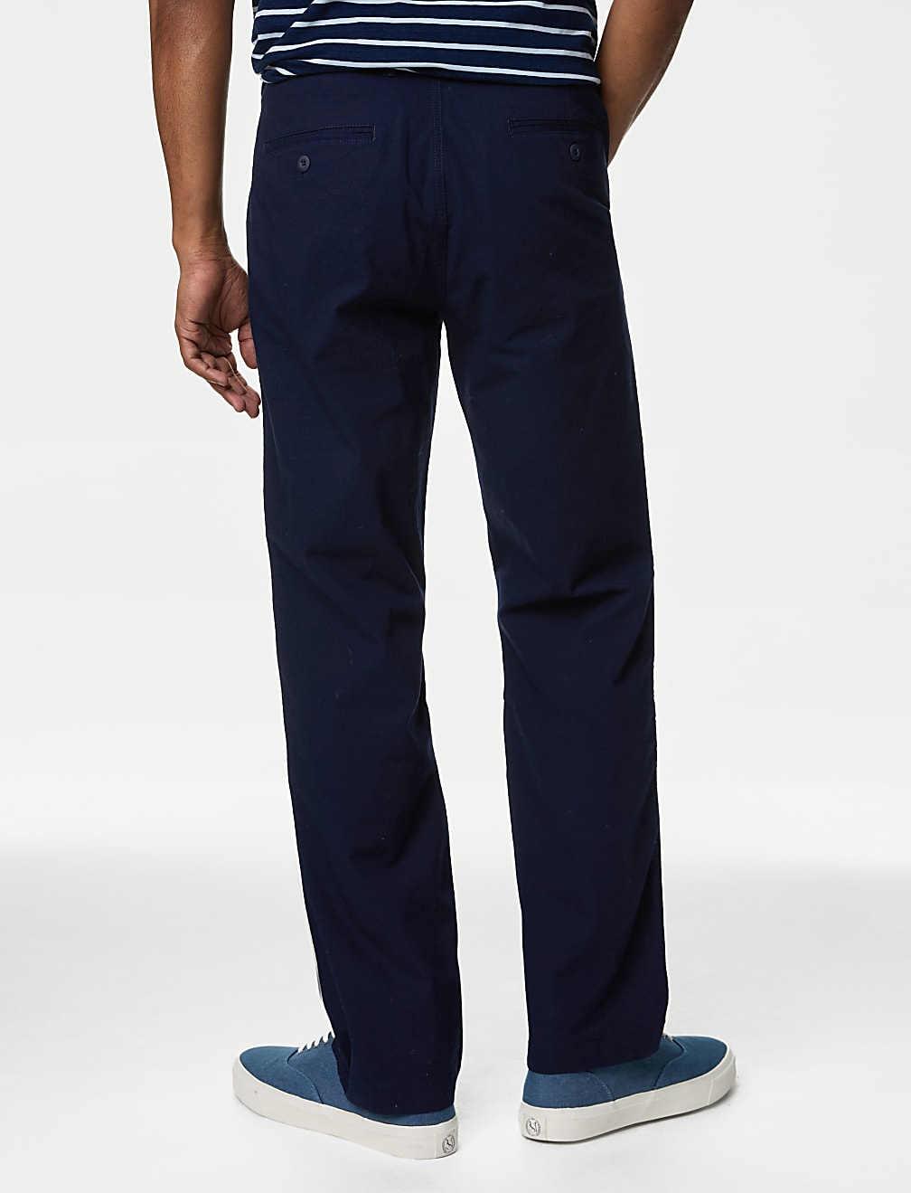 Regular Fit Ripstop Textured Stretch Chinos