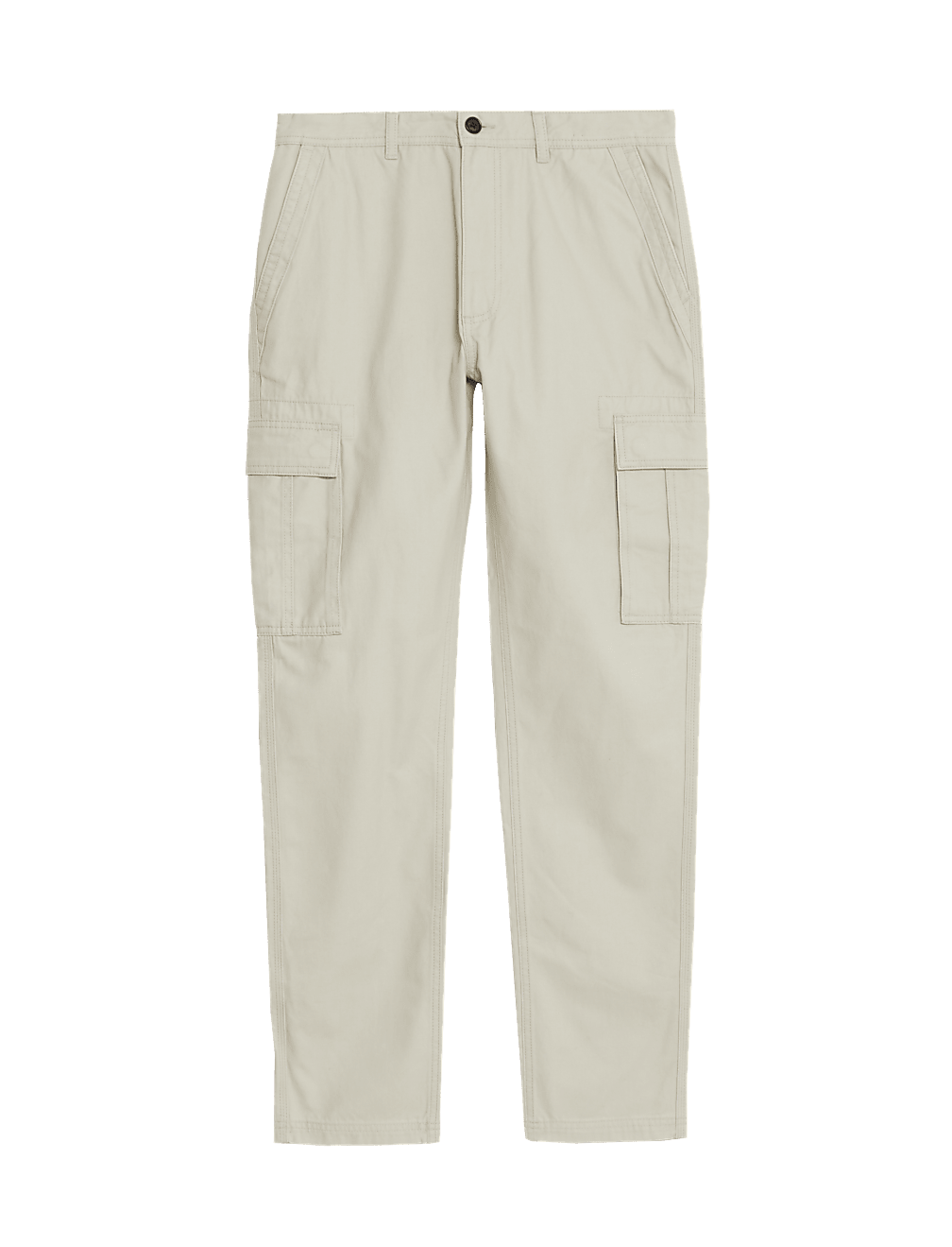Tapered Fit Pure Cotton Cargo Trousers