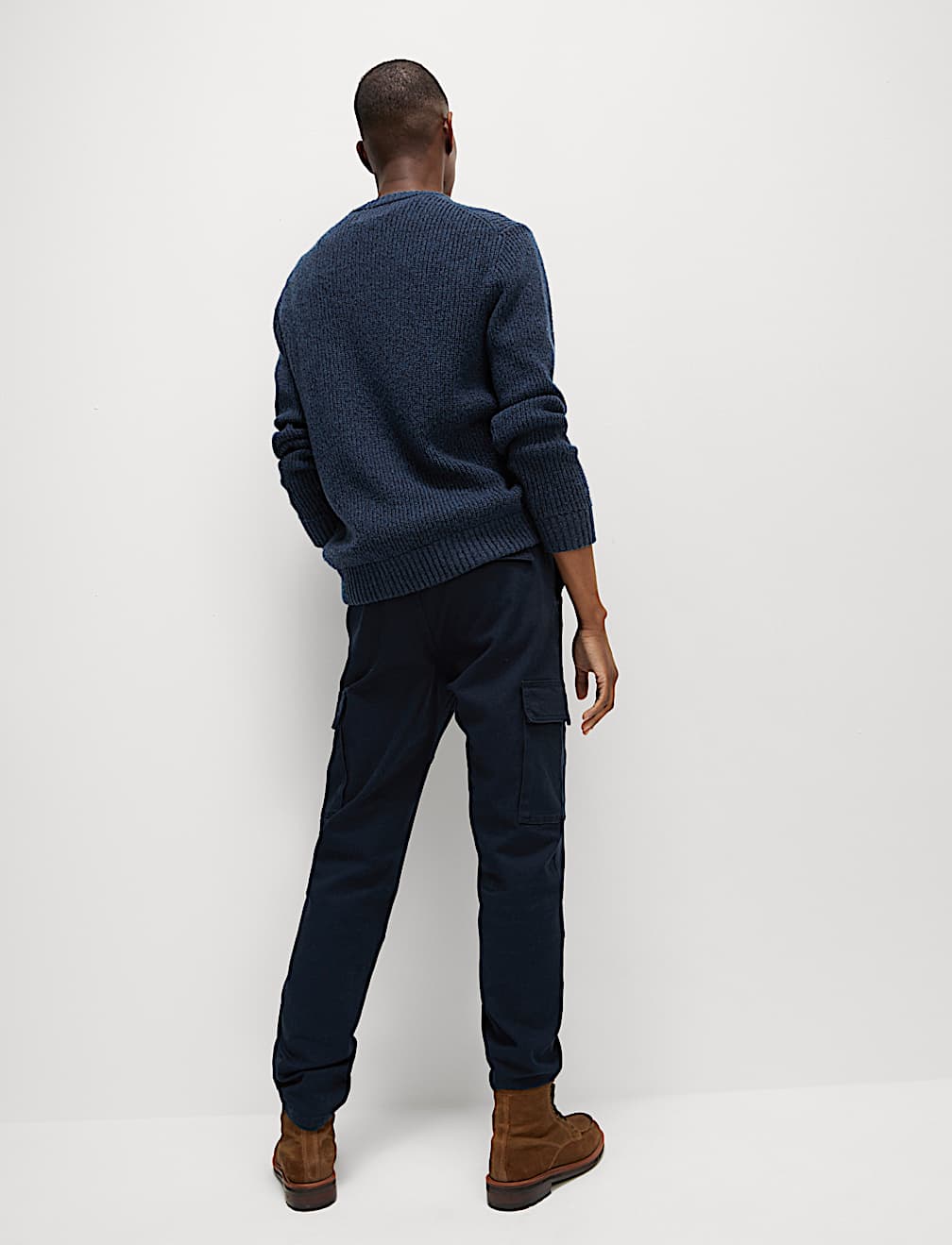 Tapered Fit Stretch Cargo Trousers