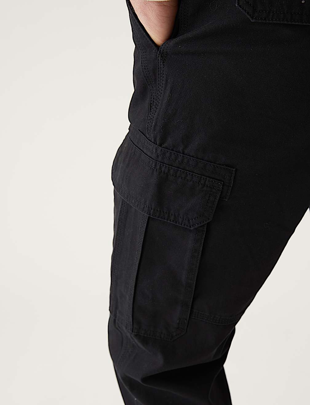 Pure Cotton Utility Cargo Trousers