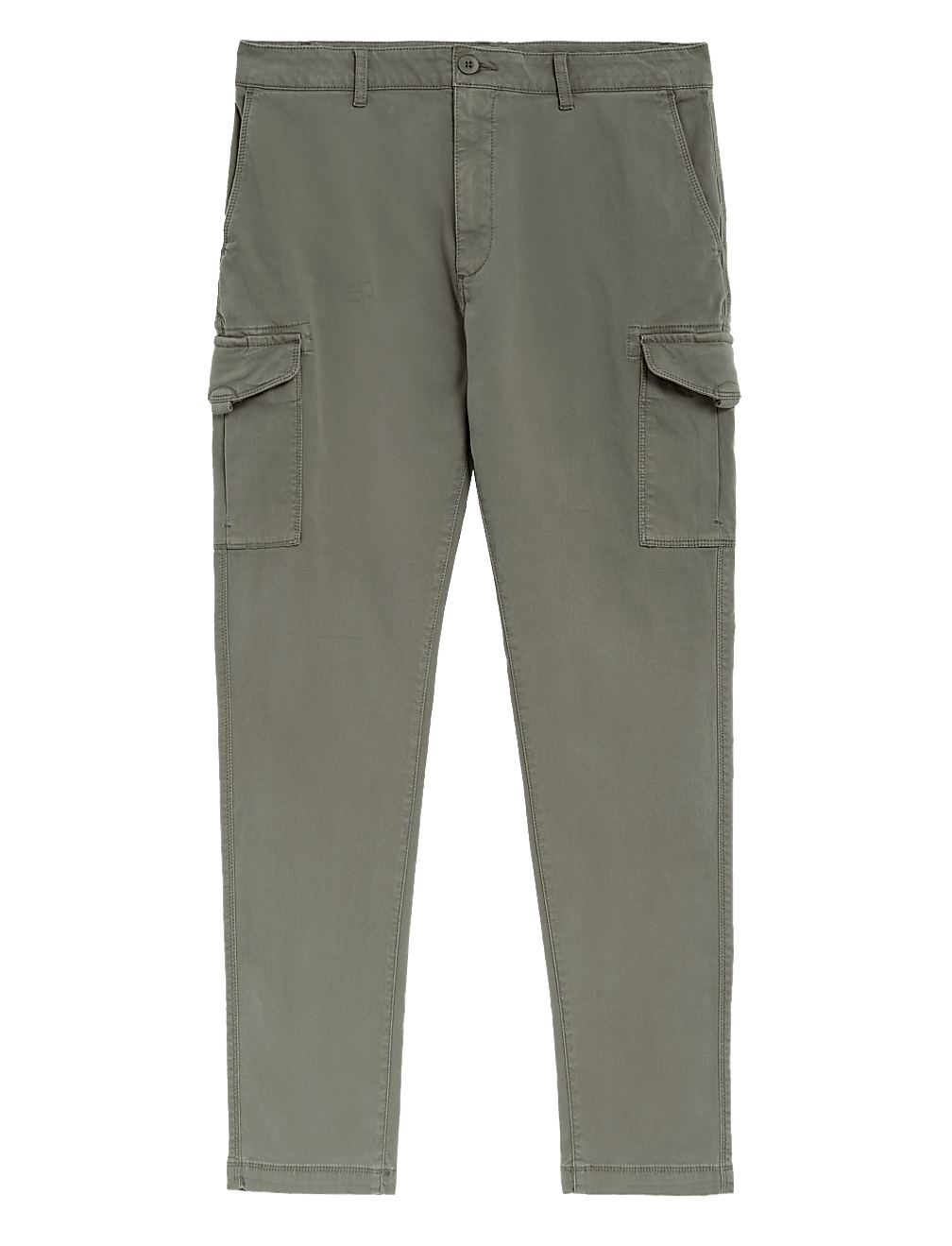 Slim Fit Textured Stretch Cargo Trousers