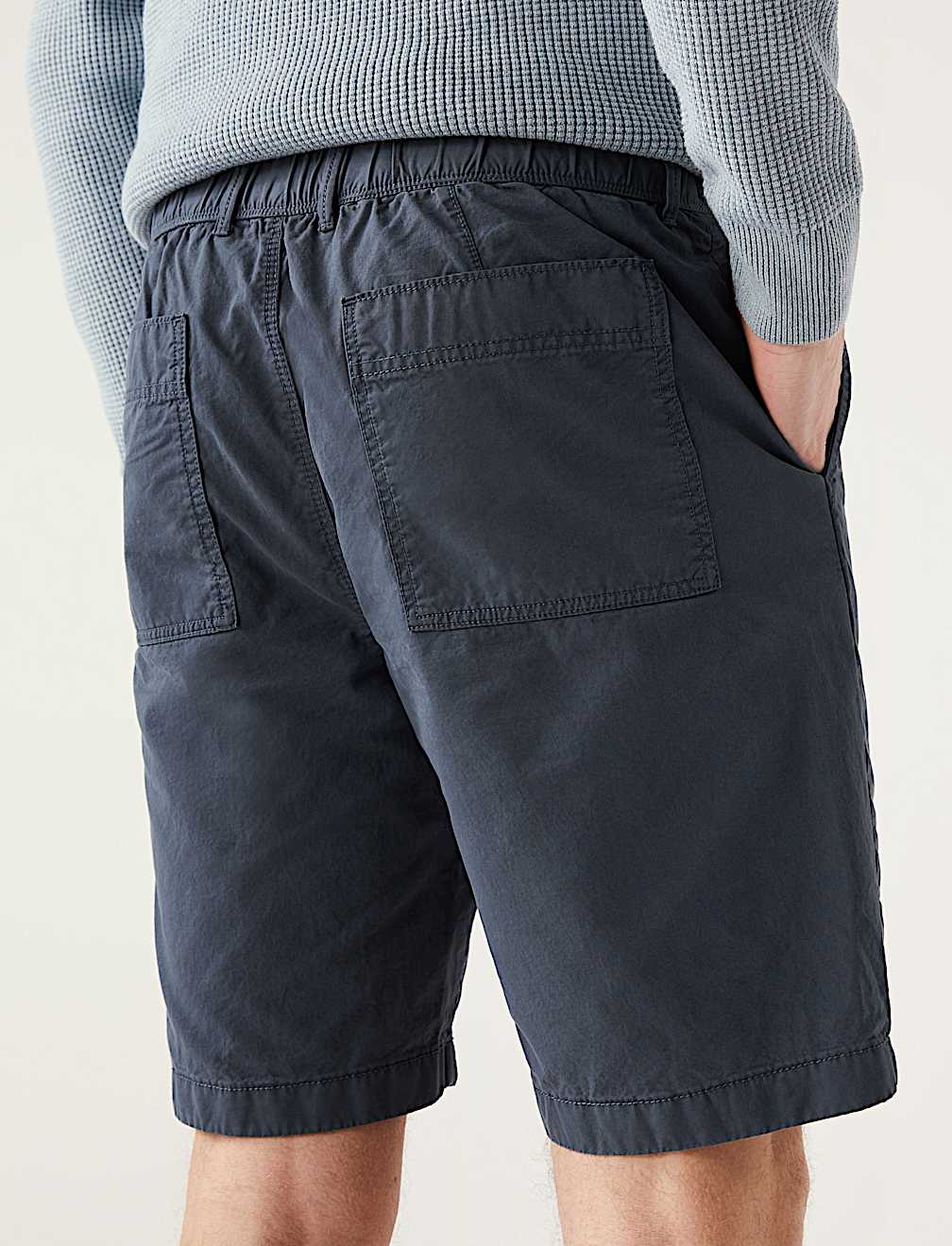 Pure Cotton Half Elasticated Waist Shorts
